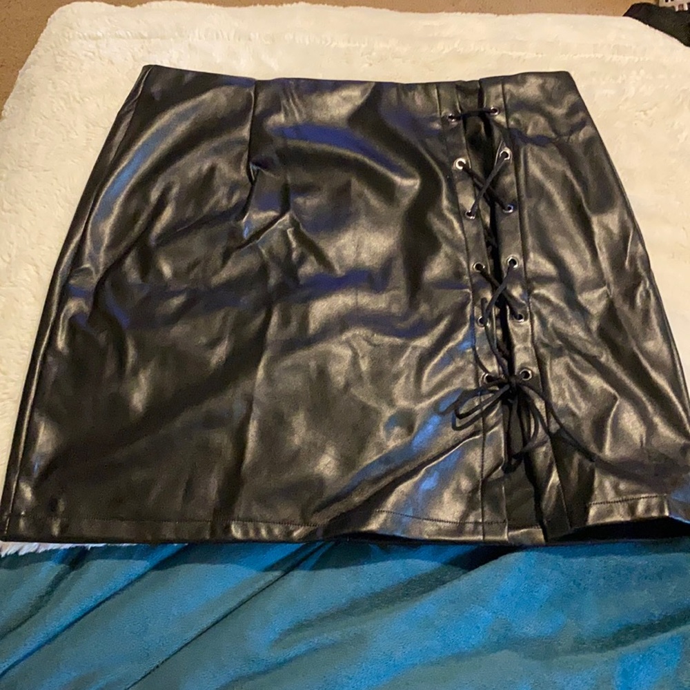 Faux Leather Skirt